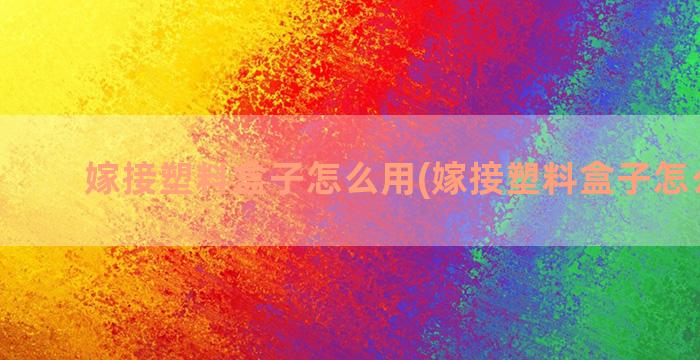 嫁接塑料盒子怎么用(嫁接塑料盒子怎么用的)