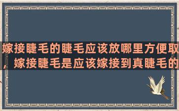 嫁接睫毛的睫毛应该放哪里方便取，嫁接睫毛是应该嫁接到真睫毛的上方还是下方。还是外侧